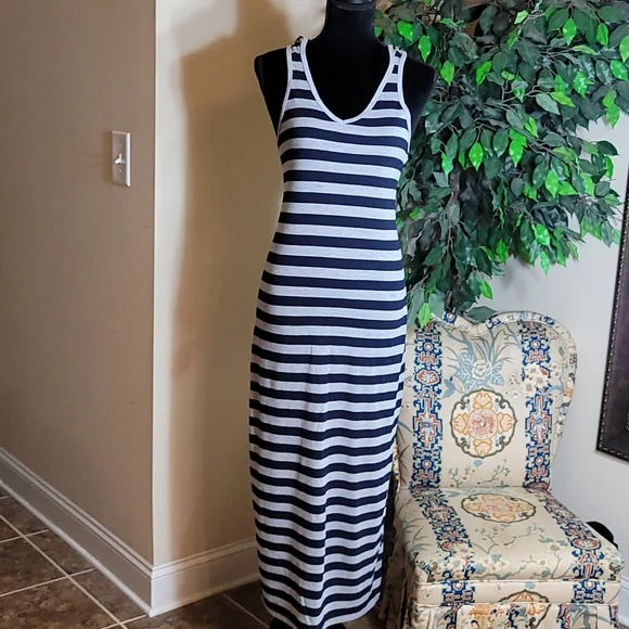 Chesley Dresses | Hooded Tank Top Maxi Dress! | Color: Blue/Gray | Size: M | Cassandrajon210's Closet